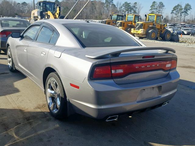 2C3CDXHG5EH342255 - 2014 DODGE CHARGER SX SILVER photo 3