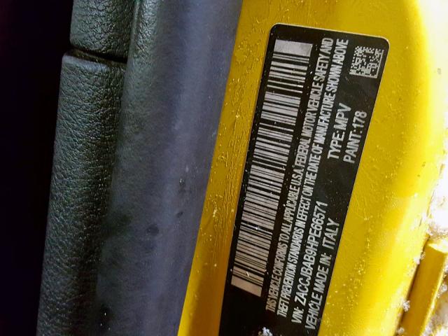 ZACCJBAB9HPE66571 - 2017 JEEP RENEGADE S ყვითელი ფოტო 10