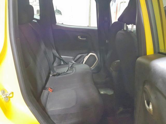 ZACCJBAB9HPE66571 - 2017 JEEP RENEGADE S ყვითელი ფოტო 6