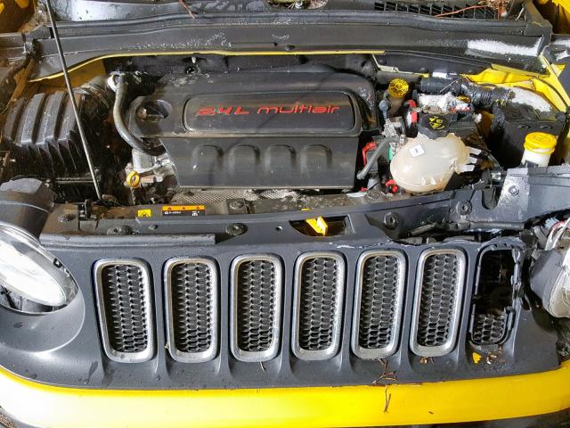 ZACCJBAB9HPE66571 - 2017 JEEP RENEGADE S ყვითელი ფოტო 7