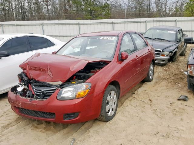 KNAFE222895663660 - 2009 KIA SPECTRA EX BURGUNDY photo 2