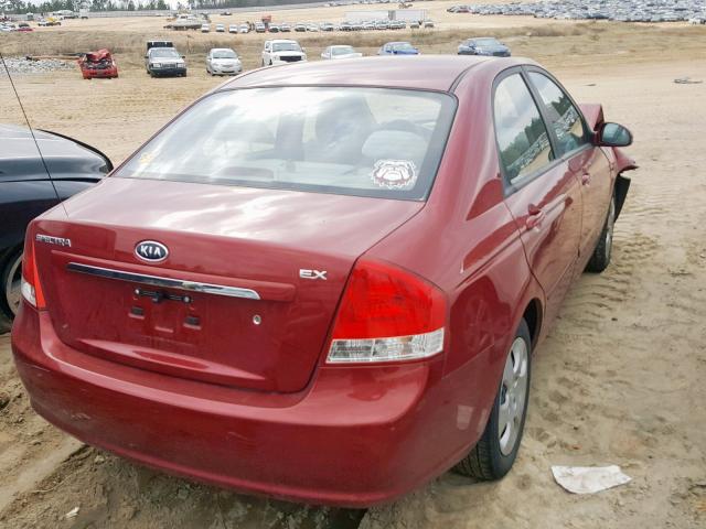 KNAFE222895663660 - 2009 KIA SPECTRA EX BURGUNDY photo 4