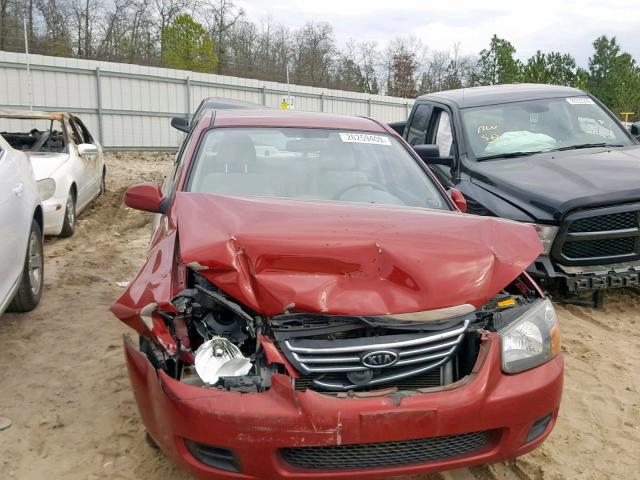 KNAFE222895663660 - 2009 KIA SPECTRA EX BURGUNDY photo 9