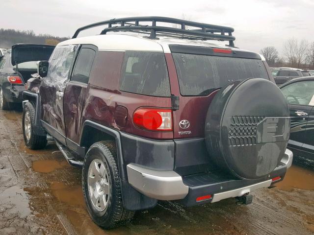 JTEBU11F470066627 - 2007 TOYOTA FJ CRUISER MAROON photo 3