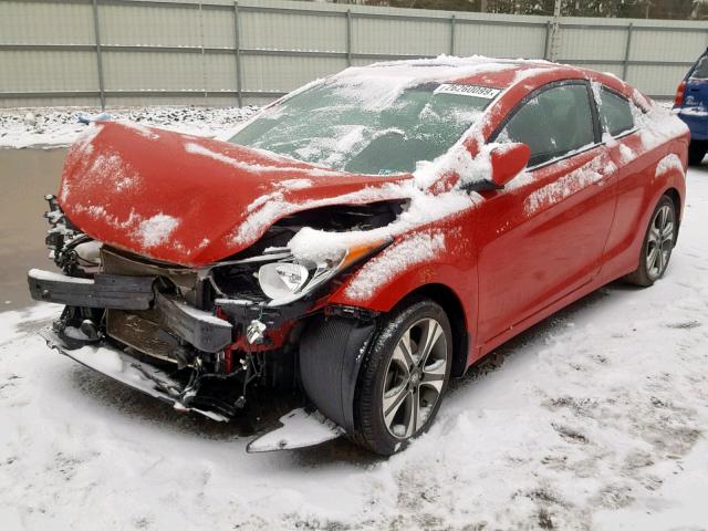 KMHDH6AE9DU010074 - 2013 HYUNDAI ELANTRA CO RED photo 2