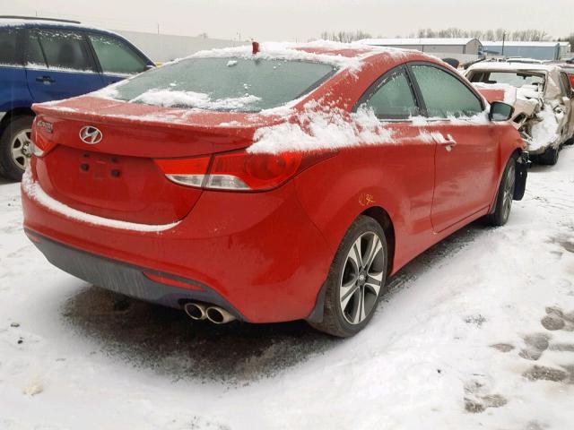 KMHDH6AE9DU010074 - 2013 HYUNDAI ELANTRA CO RED photo 4