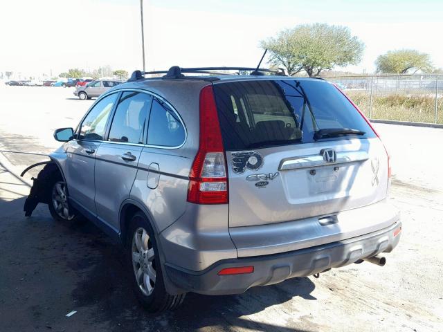 JHLRE38738C030134 - 2008 HONDA CR-V EXL SILVER photo 3