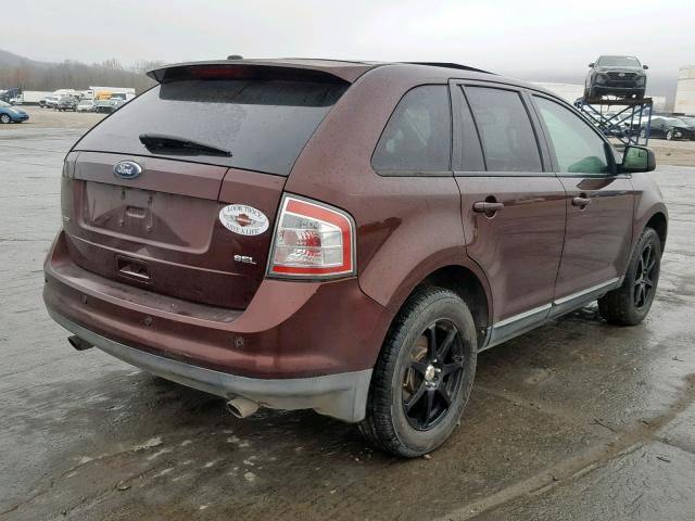 2FMDK38C19BA65197 - 2009 FORD EDGE SEL MAROON photo 4