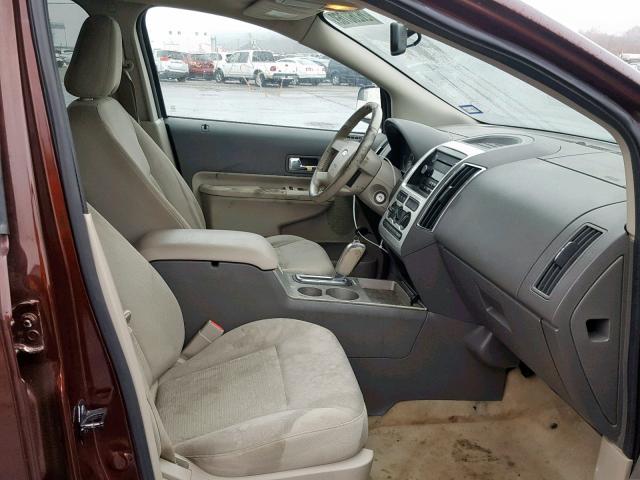 2FMDK38C19BA65197 - 2009 FORD EDGE SEL MAROON photo 5