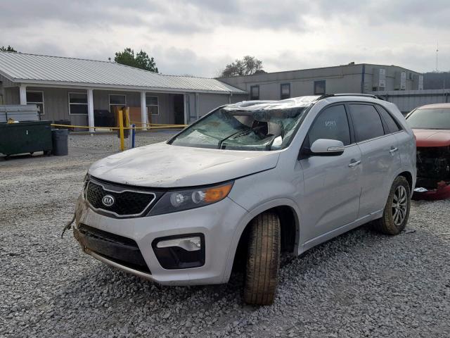 5XYKW4A24DG318458 - 2013 KIA SORENTO SX SILVER photo 2