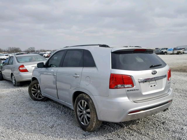 5XYKW4A24DG318458 - 2013 KIA SORENTO SX SILVER photo 3