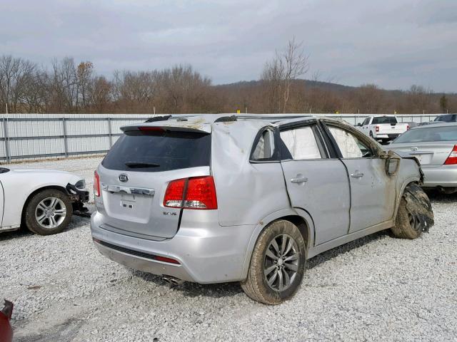 5XYKW4A24DG318458 - 2013 KIA SORENTO SX SILVER photo 4