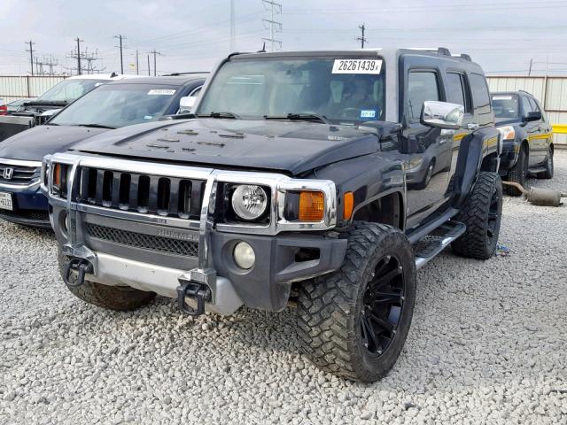 5GTEN13E988179231 - 2008 HUMMER H3 BLACK photo 2