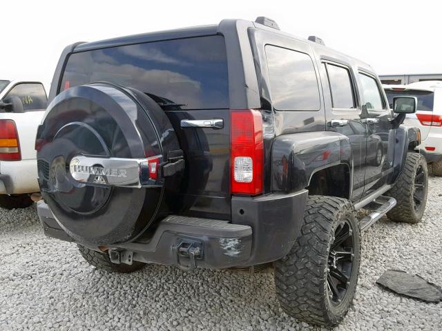 5GTEN13E988179231 - 2008 HUMMER H3 BLACK photo 4