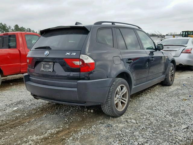 WBXPA93405WD24140 - 2005 BMW X3 3.0I BLACK photo 4