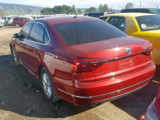 1VWAT7A39HC015990 - 2017 VOLKSWAGEN PASSAT S RED photo 3