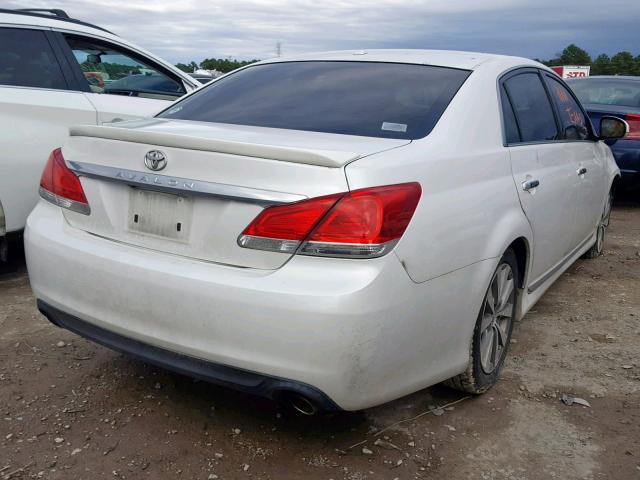 4T1BK3DB3BU394360 - 2011 TOYOTA AVALON BAS WHITE photo 4