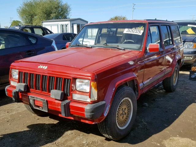 1J4FJ78L5KL475959 - 1989 JEEP CHEROKEE L RED photo 2