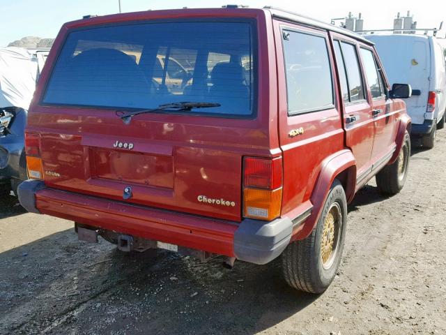 1J4FJ78L5KL475959 - 1989 JEEP CHEROKEE L RED photo 4