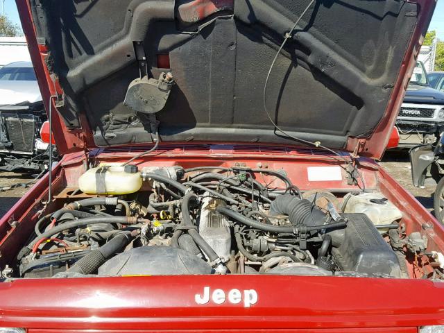 1J4FJ78L5KL475959 - 1989 JEEP CHEROKEE L RED photo 7