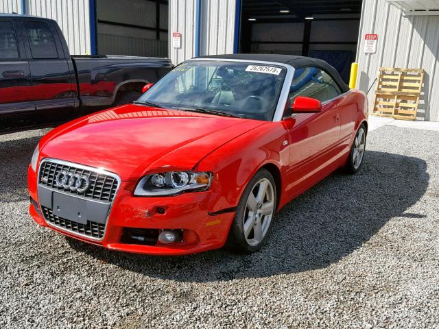 WAUEH48H38K002967 - 2008 AUDI A4 S-LINE RED photo 2