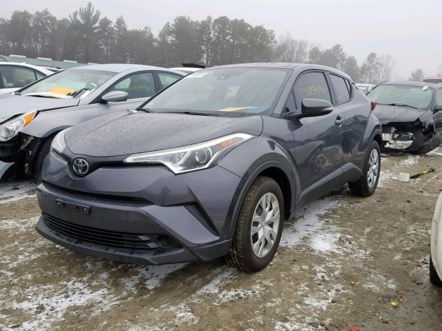 JTNKHMBX7K1019611 - 2019 TOYOTA C-HR XLE GRAY photo 2