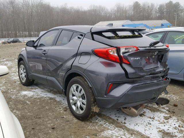 JTNKHMBX7K1019611 - 2019 TOYOTA C-HR XLE GRAY photo 3