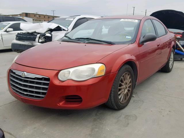 1C3EL46X04N236198 - 2004 CHRYSLER SEBRING LX RED photo 2