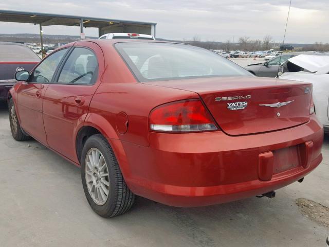 1C3EL46X04N236198 - 2004 CHRYSLER SEBRING LX RED photo 3