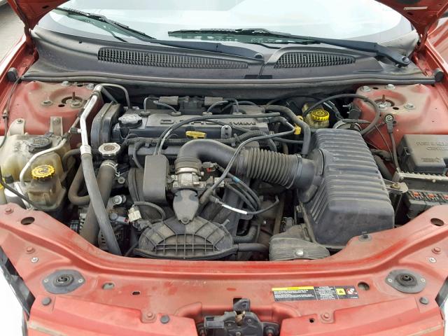 1C3EL46X04N236198 - 2004 CHRYSLER SEBRING LX RED photo 7