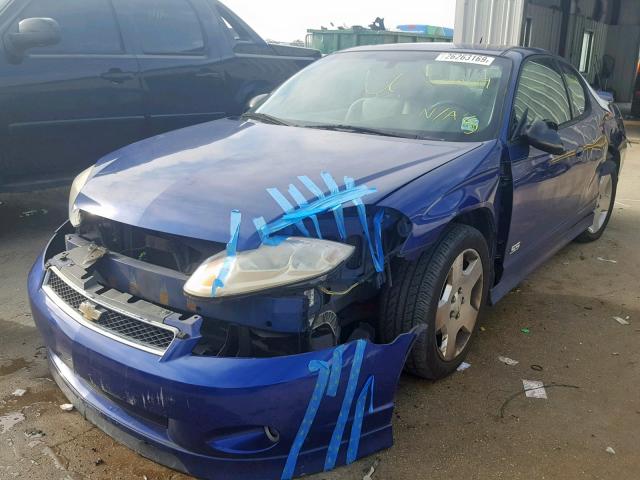 2G1WL16C679369950 - 2007 CHEVROLET MONTE CARL BLUE photo 2