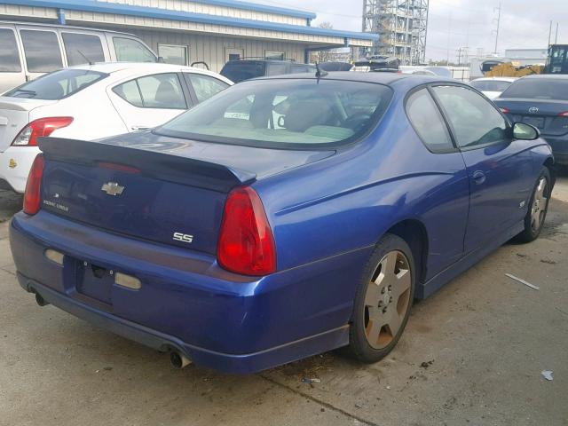 2G1WL16C679369950 - 2007 CHEVROLET MONTE CARL BLUE photo 4