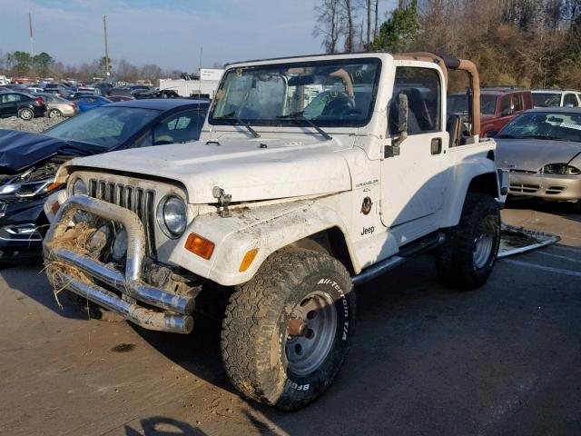 1J4FA59S71P302851 - 2001 JEEP WRANGLER / WHITE photo 2