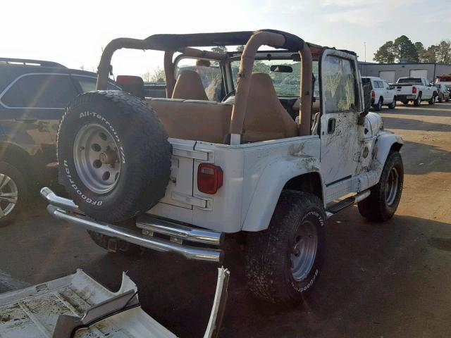 1J4FA59S71P302851 - 2001 JEEP WRANGLER / WHITE photo 4