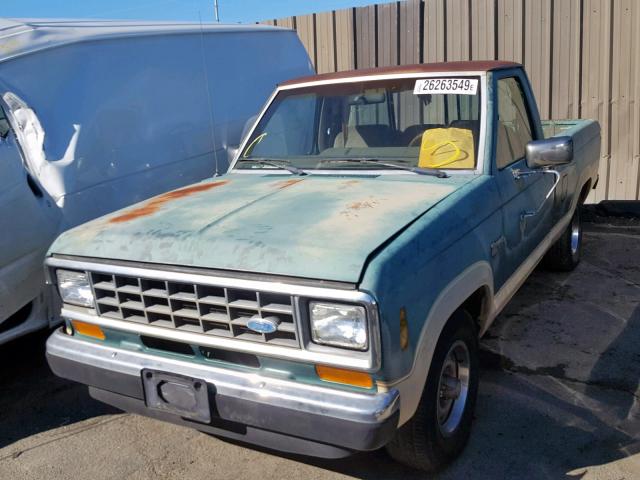 1FTBR10AXHUA09709 - 1987 FORD RANGER GREEN photo 2