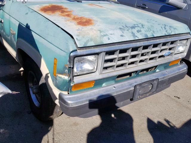 1FTBR10AXHUA09709 - 1987 FORD RANGER GREEN photo 9