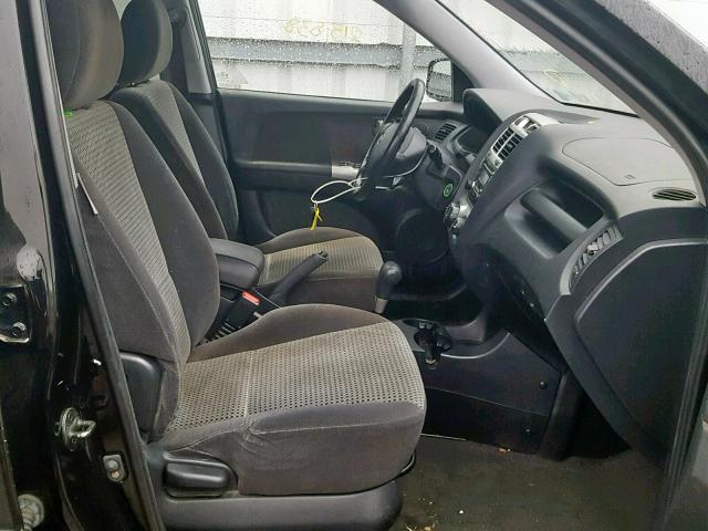 KNDJE723377445193 - 2007 KIA SPORTAGE E BLACK photo 5