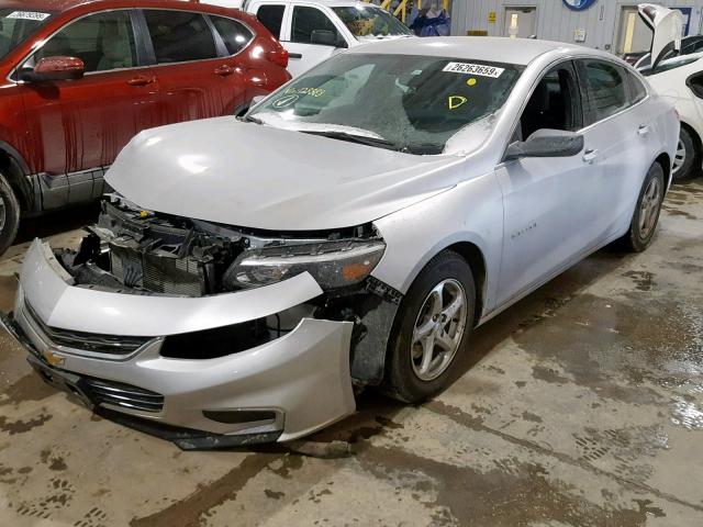 1G1ZB5ST1JF128888 - 2018 CHEVROLET MALIBU LS SILVER photo 2