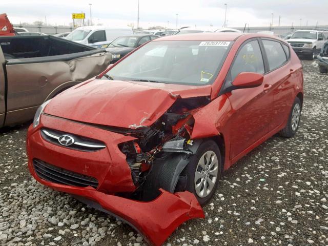 KMHCT5AE9GU269477 - 2016 HYUNDAI ACCENT SE RED photo 2