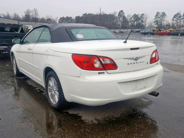 1C3LC55R58N633380 - 2008 CHRYSLER SEBRING TO WHITE photo 3