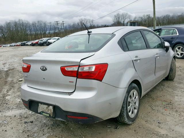 KNADM4A31D6308526 - 2013 KIA RIO LX SILVER photo 4