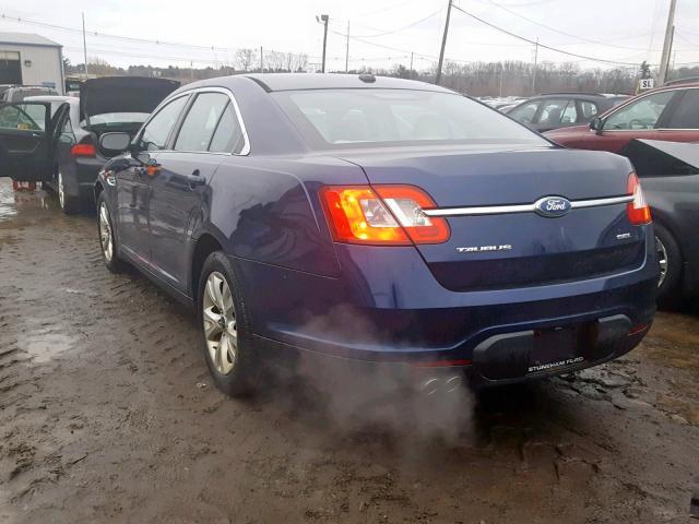 1FAHP2EW2BG172120 - 2011 FORD TAURUS SEL BLUE photo 3