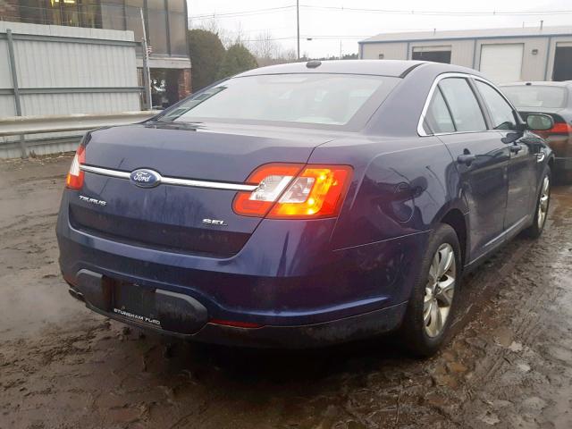 1FAHP2EW2BG172120 - 2011 FORD TAURUS SEL BLUE photo 4