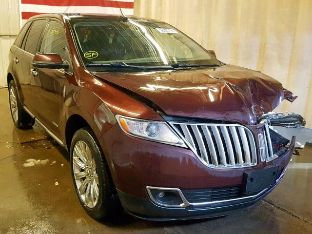 2LMDJ8JK2CBL14667 - 2012 LINCOLN MKX MAROON photo 1