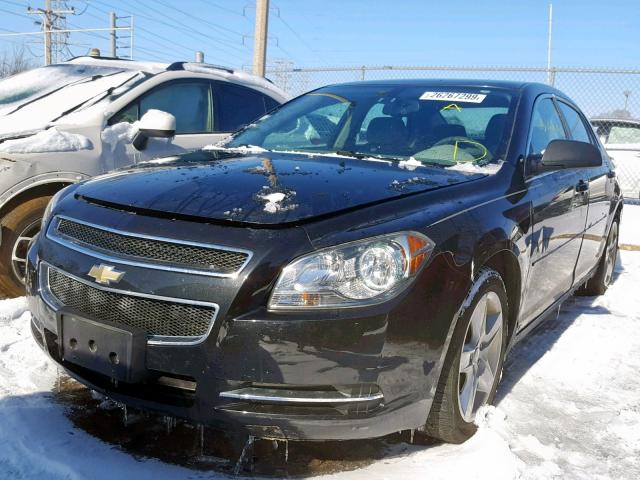1G1ZG57B294208564 - 2009 CHEVROLET MALIBU LS BLACK photo 2