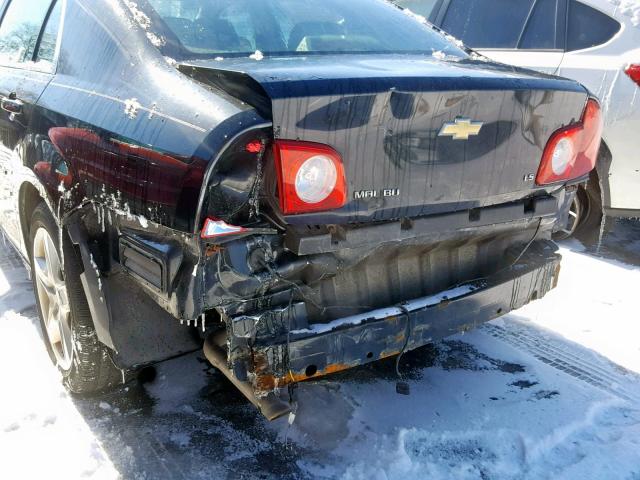 1G1ZG57B294208564 - 2009 CHEVROLET MALIBU LS BLACK photo 9