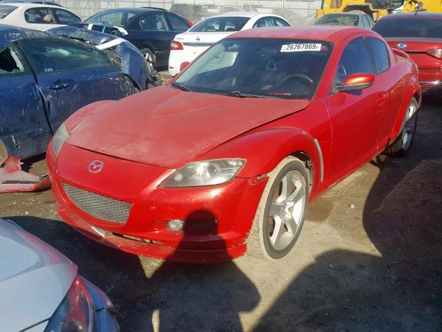 JM1FE173750158263 - 2005 MAZDA RX8 RED photo 2