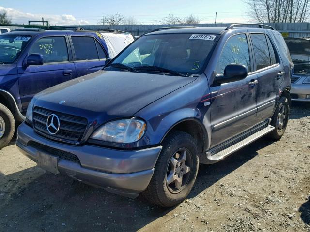 4JGAB54E7XA100016 - 1999 MERCEDES-BENZ ML 320 BLUE photo 2