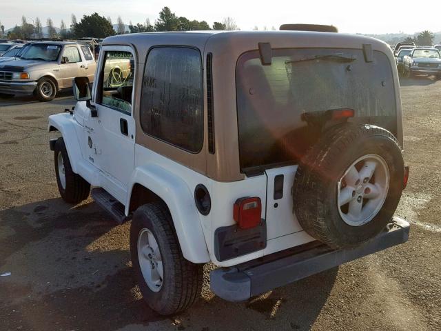 1J4FY49S0XP466327 - 1999 JEEP WRANGLER / WHITE photo 3