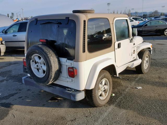 1J4FY49S0XP466327 - 1999 JEEP WRANGLER / WHITE photo 4